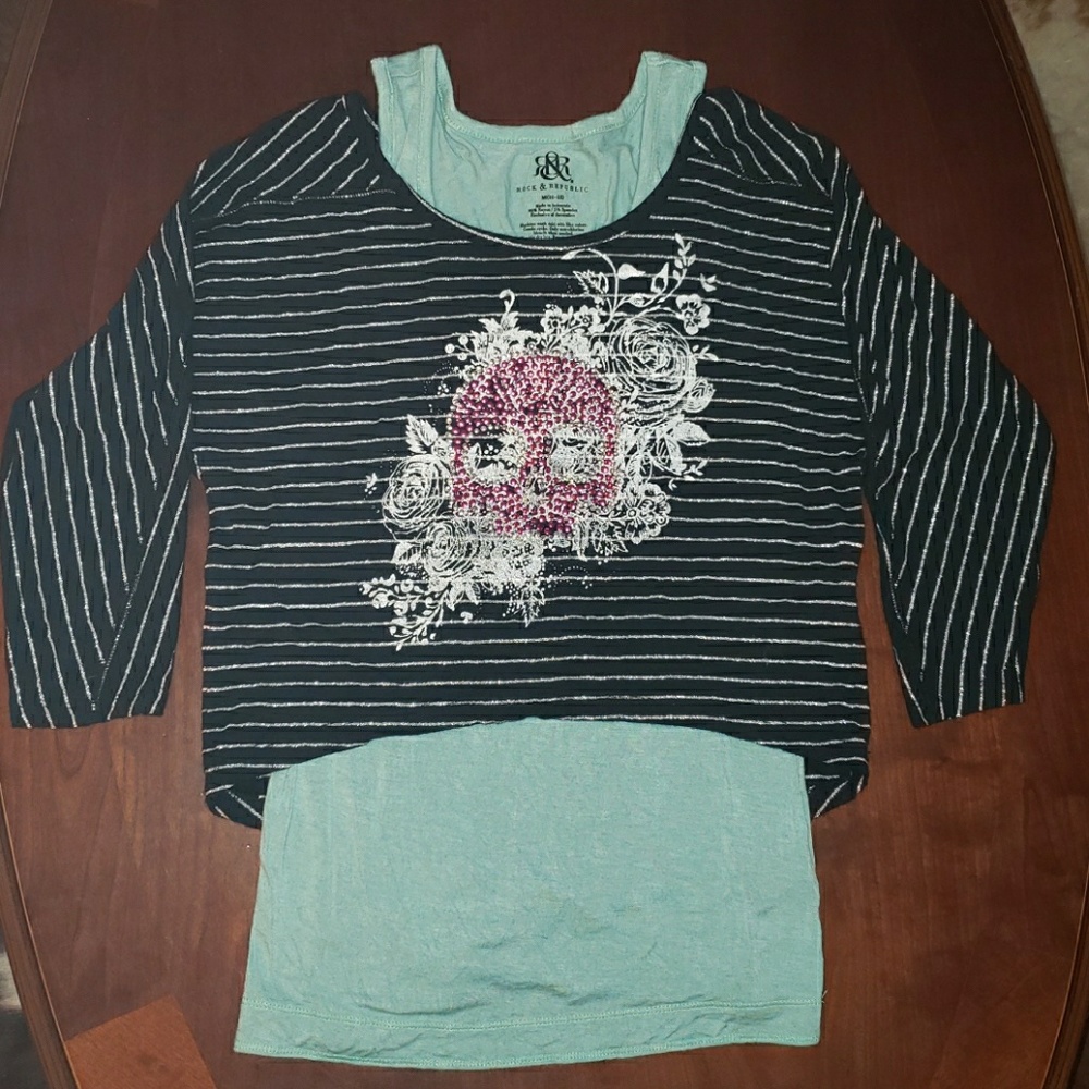 Rock & Republic Skull 2fer